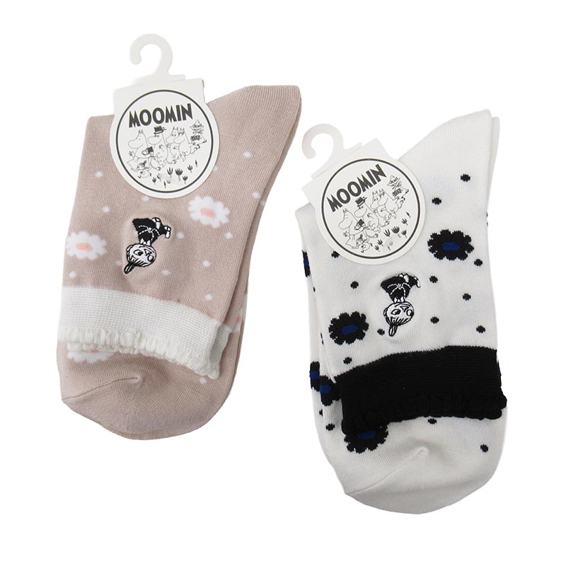 MOOMIN ソックス 花ドット+ミイ刺繡